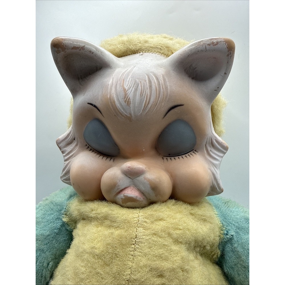 Vintage 50's Rushton Sleepy Time Kitty Doll RARE - Picture 2 of 12